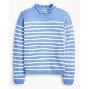 J. Crew Factory Striped Classic Mockneck Sweater Size XXS Blue White NWT CM619